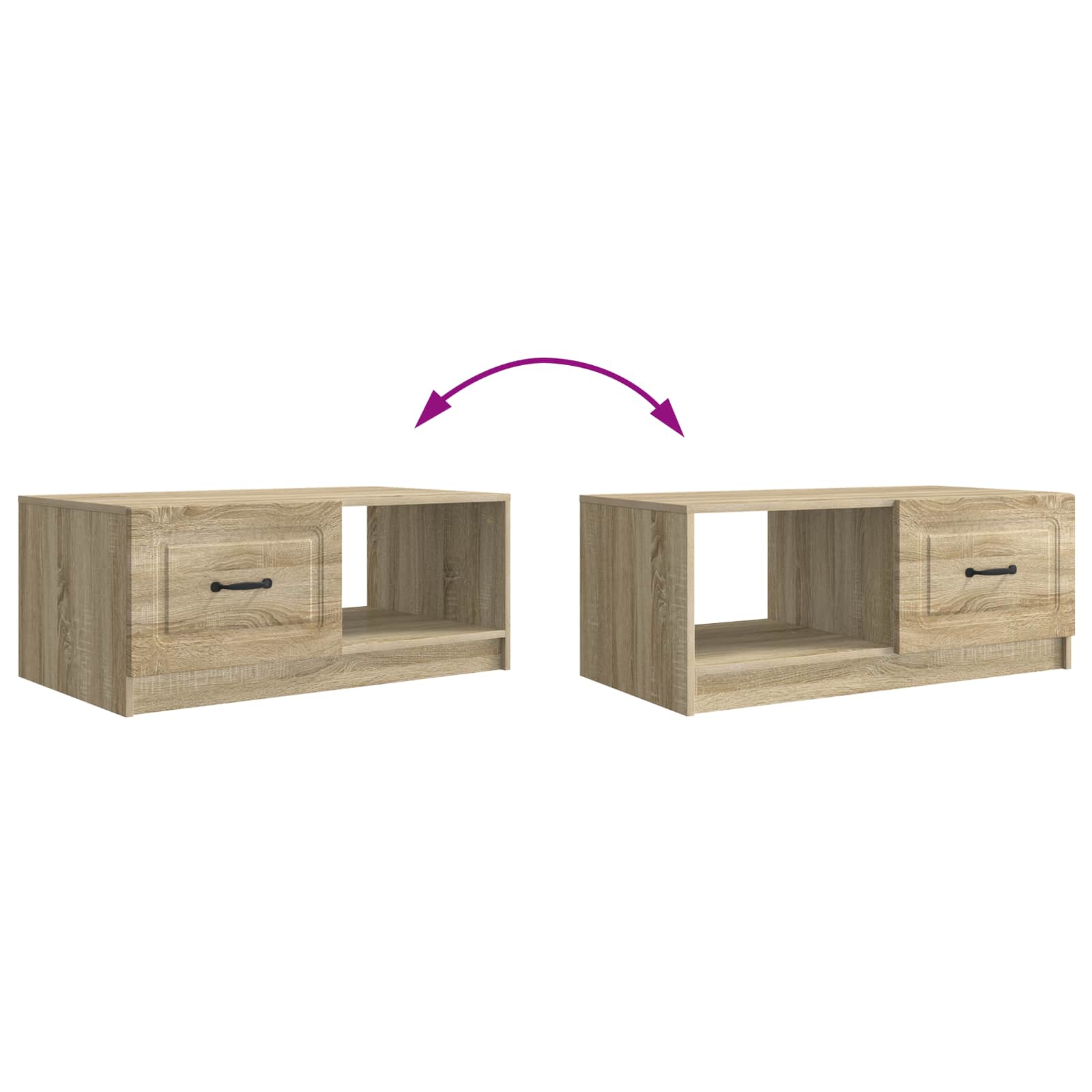 vidaXL Stolik kawowy dąb Sonoma 90 x 50 x 37 cm Drewno inżynieryjne