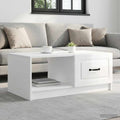 vidaXL Stolik kawowy Biały wysoki połysk 90 x 50 x 37 cm