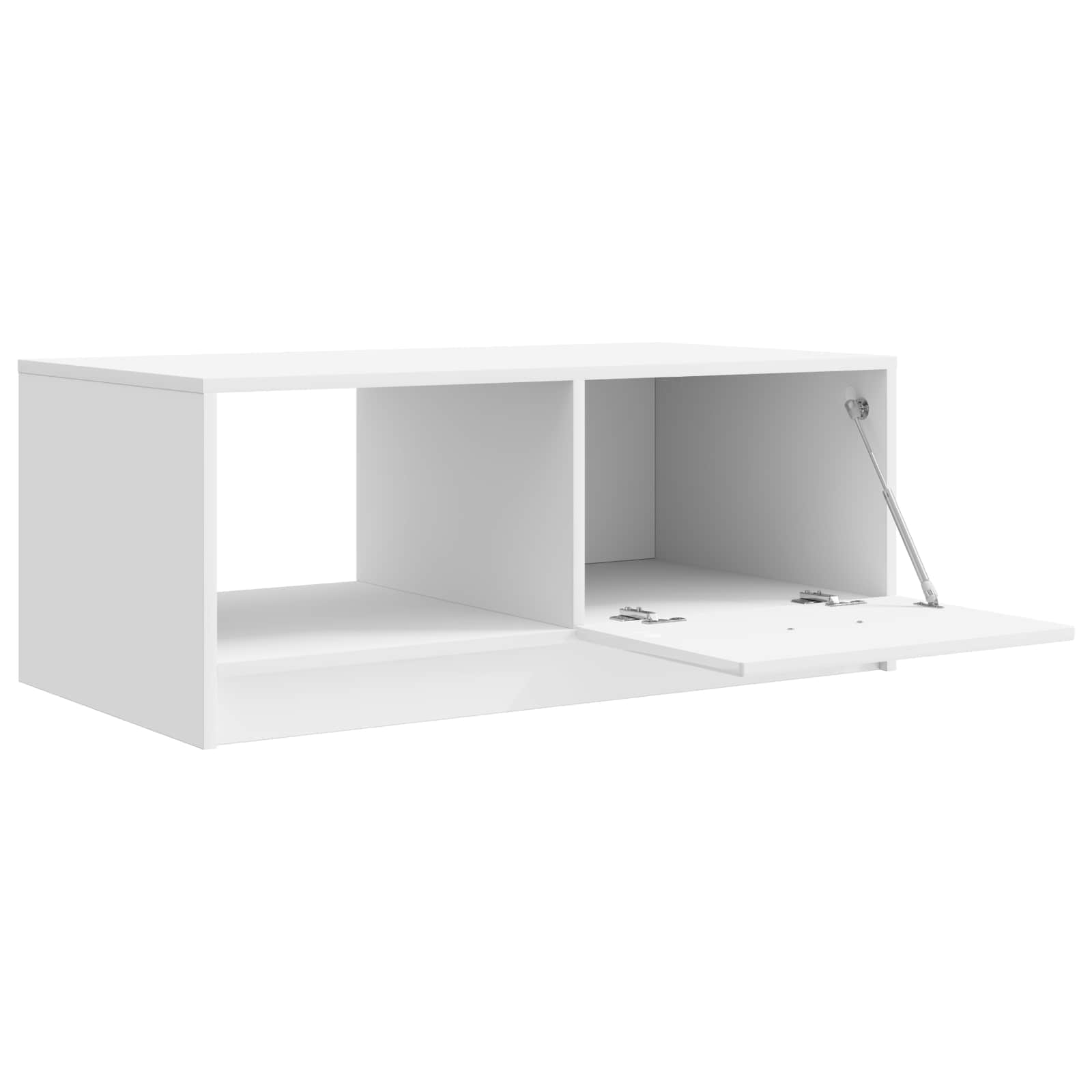 vidaXL Stolik kawowy Biały wysoki połysk 90 x 50 x 37 cm