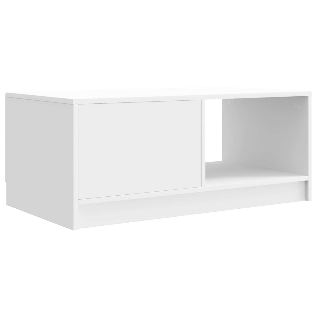 vidaXL Stolik kawowy Biały wysoki połysk 90 x 50 x 37 cm