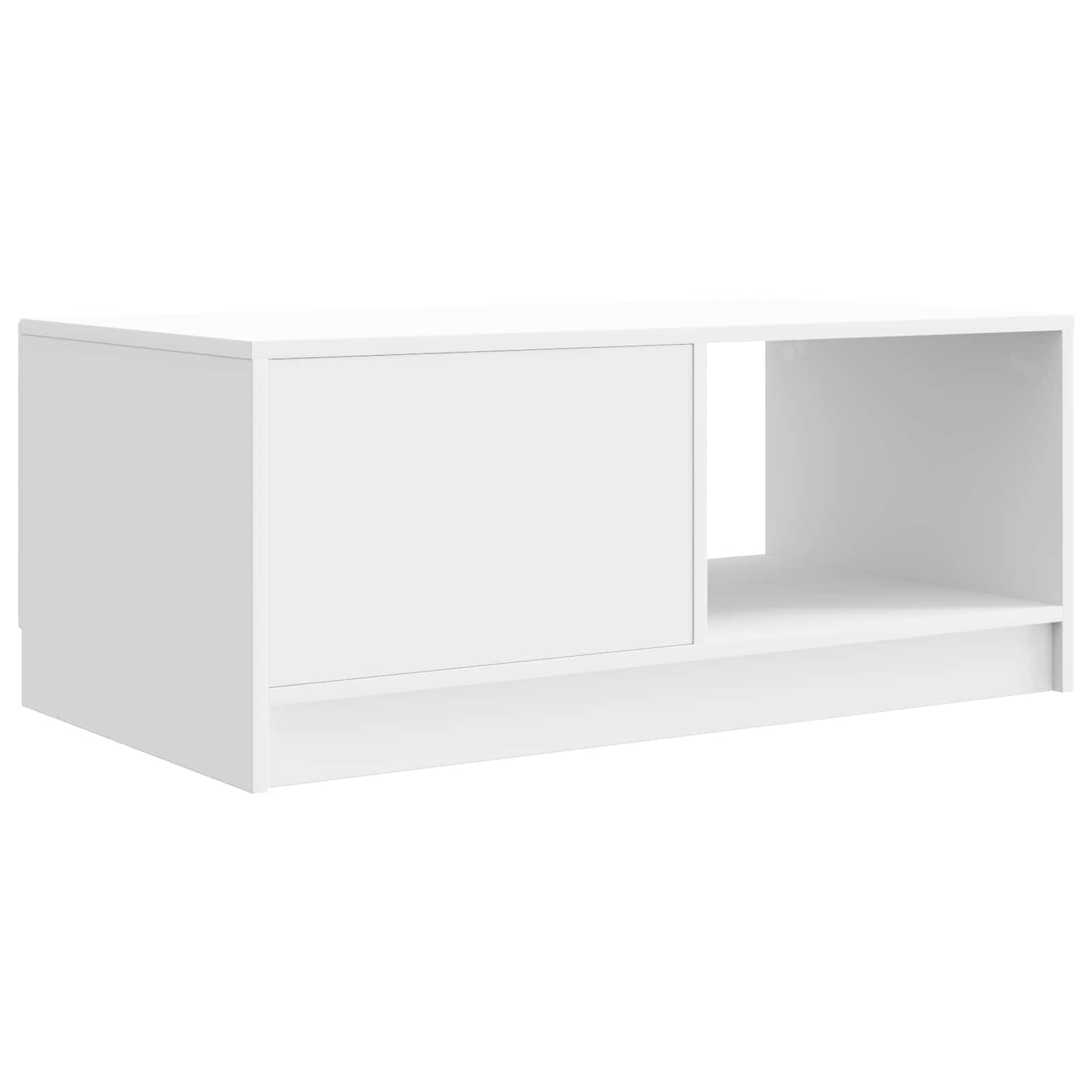 vidaXL Stolik kawowy Biały wysoki połysk 90 x 50 x 37 cm