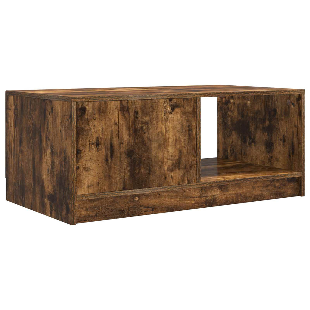 vidaXL Stolik kawowy Dąb wędzony 90 x 50 x 37 cm Drewno inżynieryjne