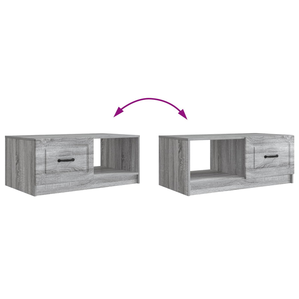 vidaXL Stolik kawowy Szary Sonoma 90 x 50 x 37 cm Drewno inżynieryjne
