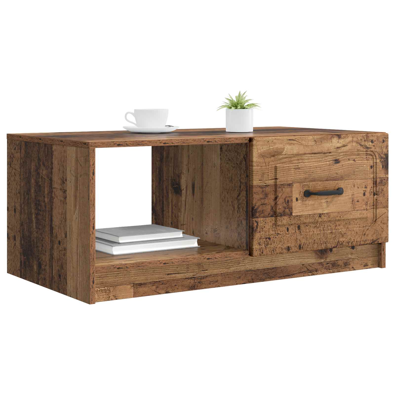 vidaXL Stolik kawowy Stare drewno 90 x 50 x 37 cm Drewno inżynieryjne
