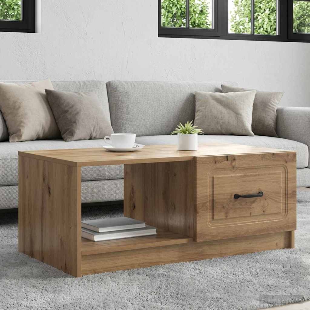 vidaXL Stolik kawowy Dąb artisan 90 x 50 x 37 cm Drewno inżynieryjne