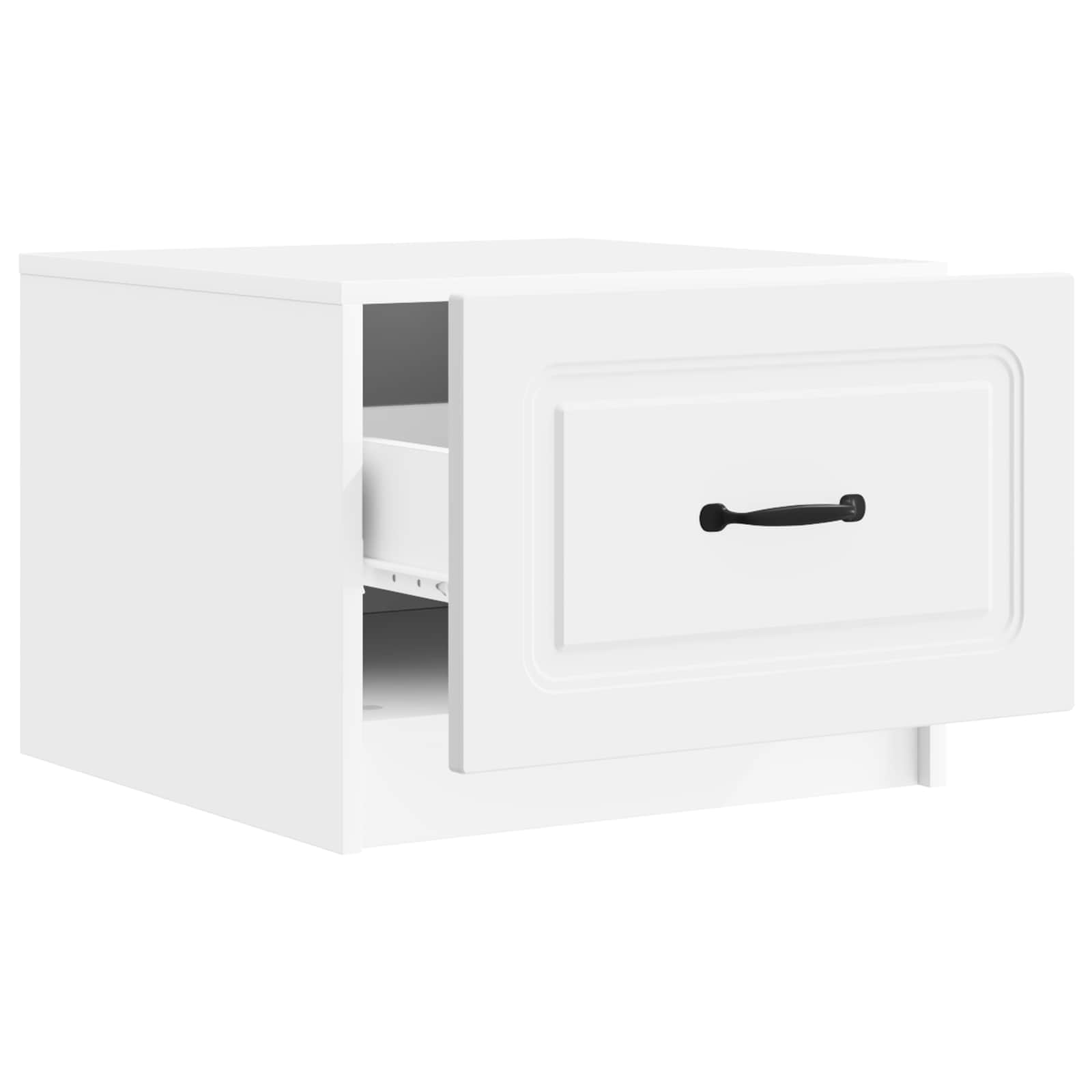 vidaXL Stolik kawowy Biały 49 x 50 x 37 cm Drewno inżynieryjne