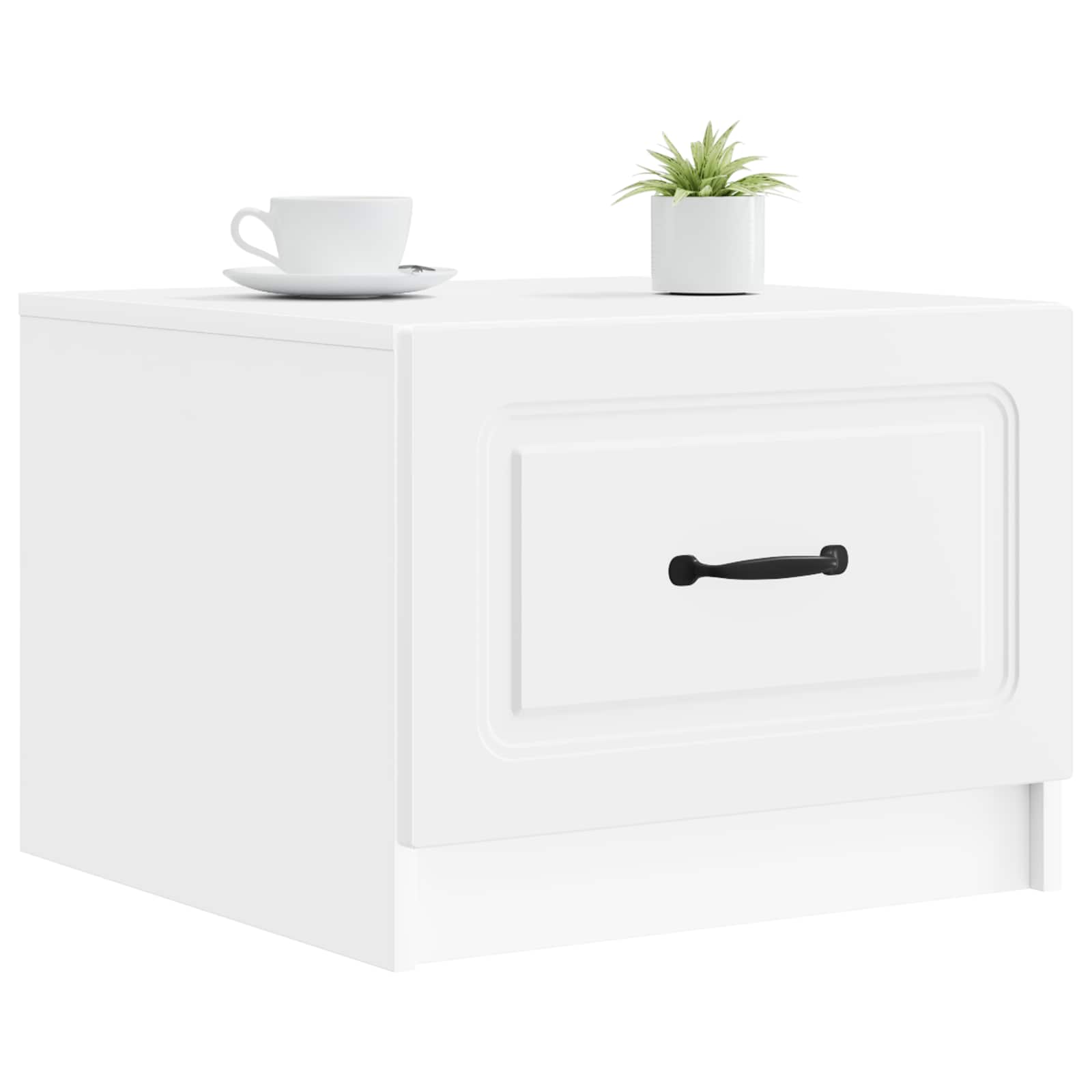 vidaXL Stolik kawowy Biały 49 x 50 x 37 cm Drewno inżynieryjne