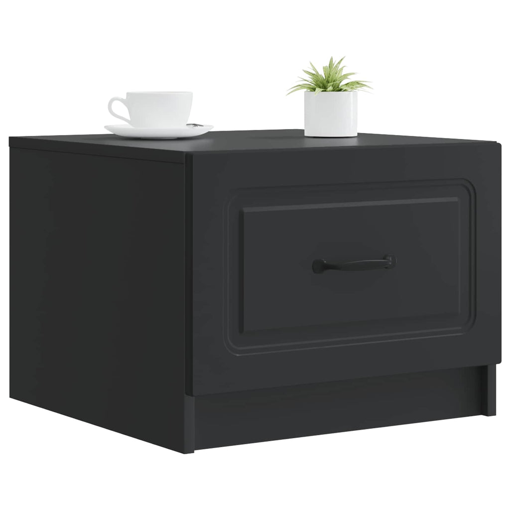 vidaXL Stolik kawowy Czarny 49 x 50 x 37 cm Drewno inżynieryjne