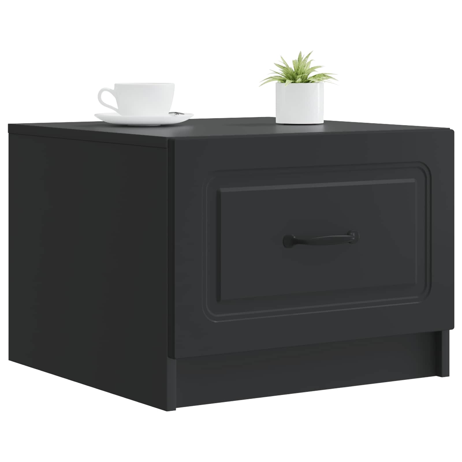 vidaXL Stolik kawowy Czarny 49 x 50 x 37 cm Drewno inżynieryjne
