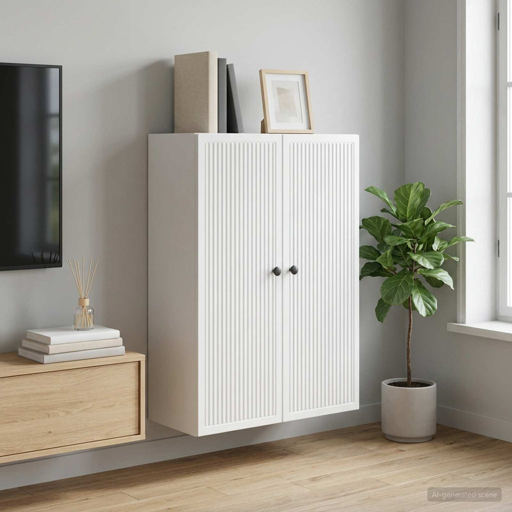 vidaXL Szafka ścienna Biały 66 x 34,5 x 90 cm Drewno inżynieryjne
