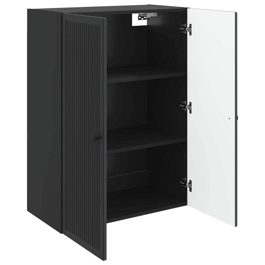 vidaXL Szafka ścienna Czarny 66 x 34,5 x 90 cm Drewno inżynieryjne