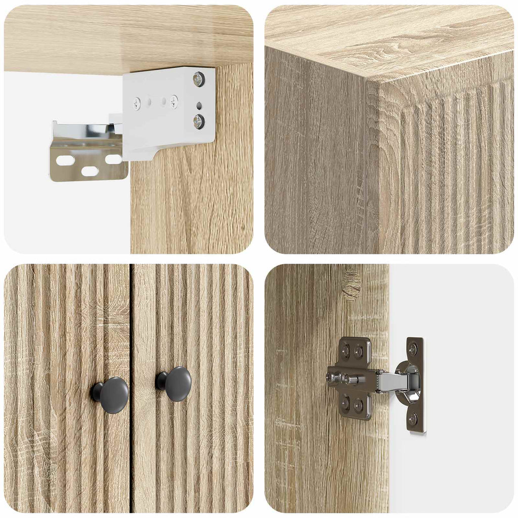 vidaXL Szafka ścienna dąb Sonoma 66 x 34,5 x 90 cm Drewno inżynieryjne