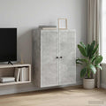 vidaXL Szafka ścienna Betonowy szary 66 x 34,5 x 90 cm