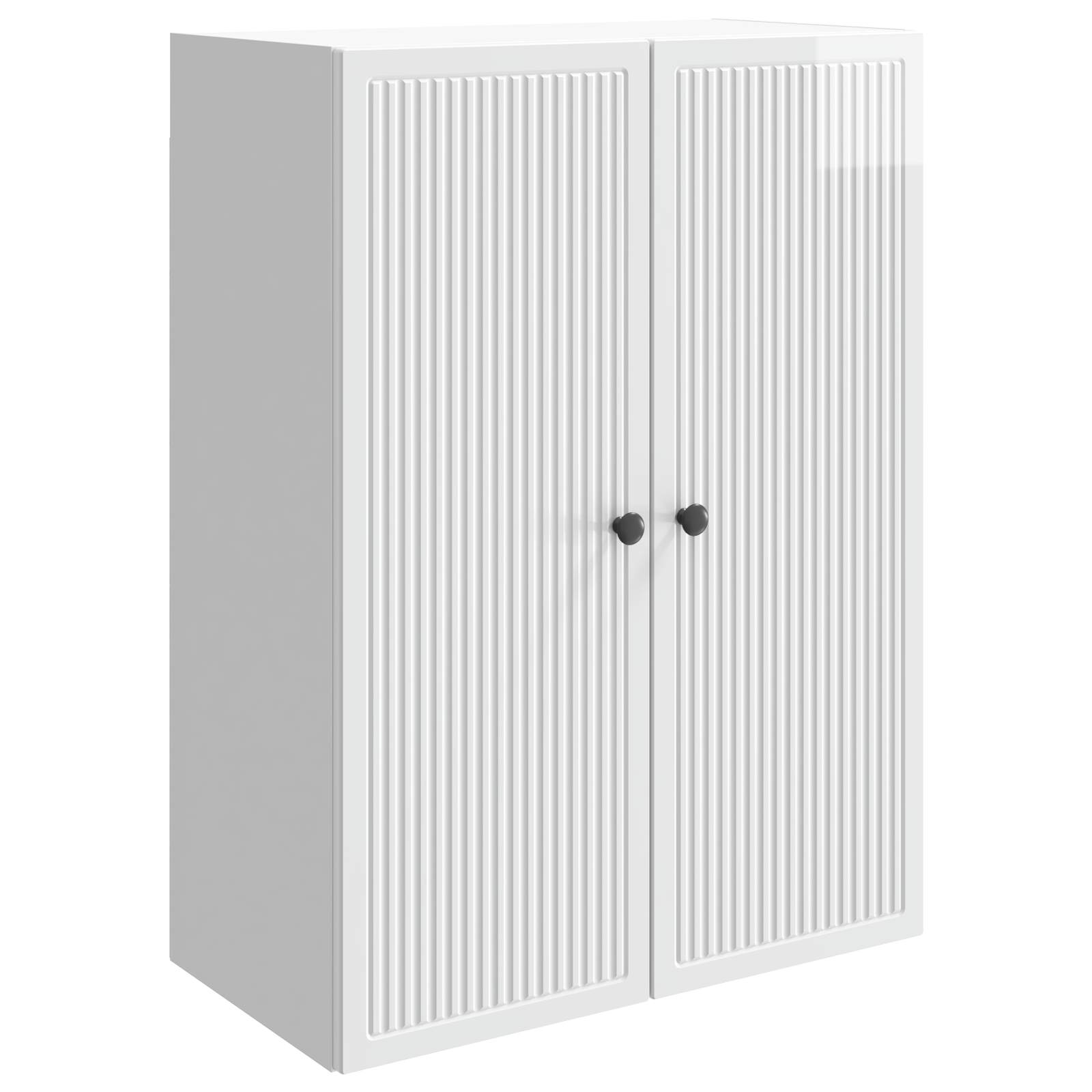 vidaXL Szafka ścienna Biały wysoki połysk 66 x 34,5 x 90 cm