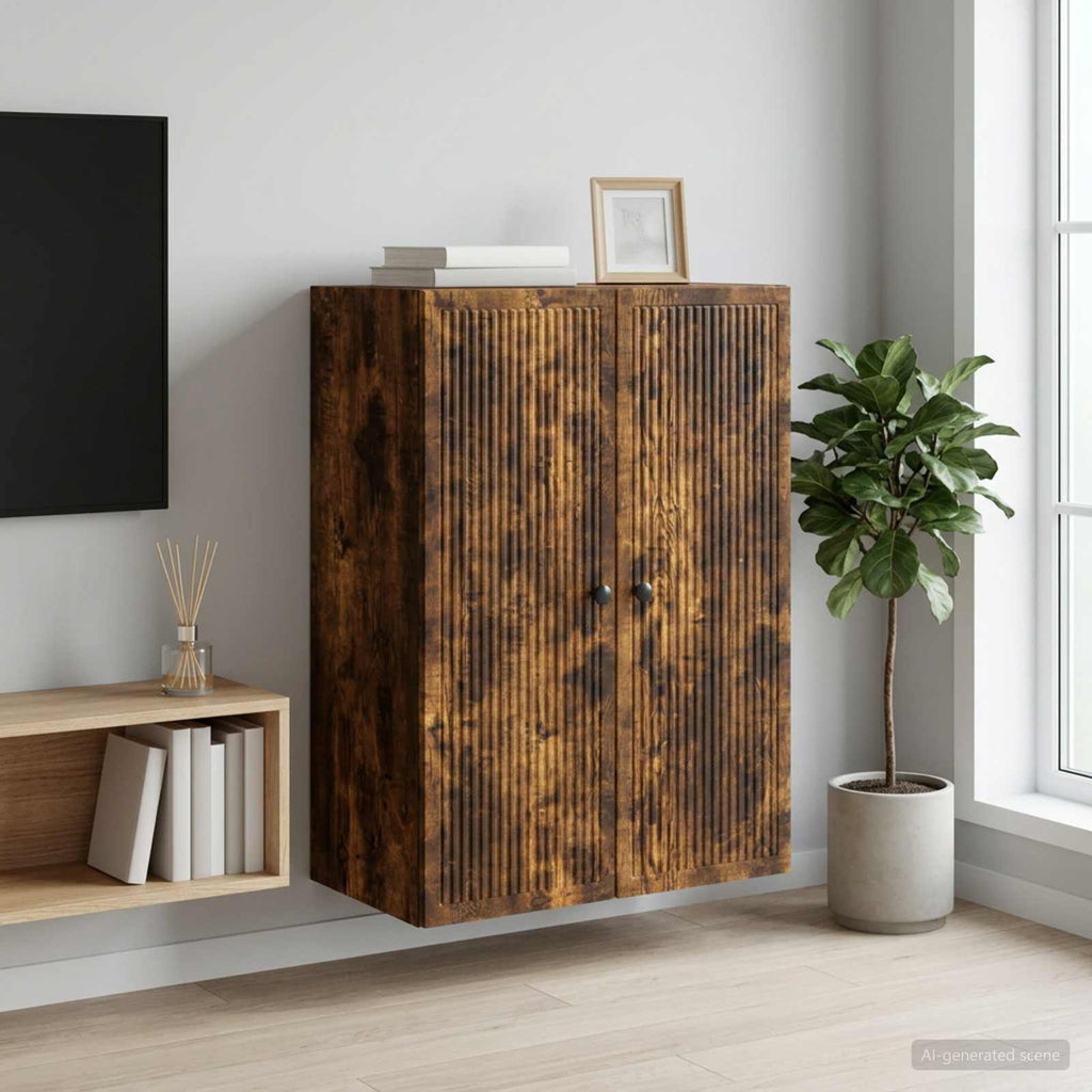 vidaXL Szafka ścienna Dąb wędzony 66 x 34,5 x 90 cm