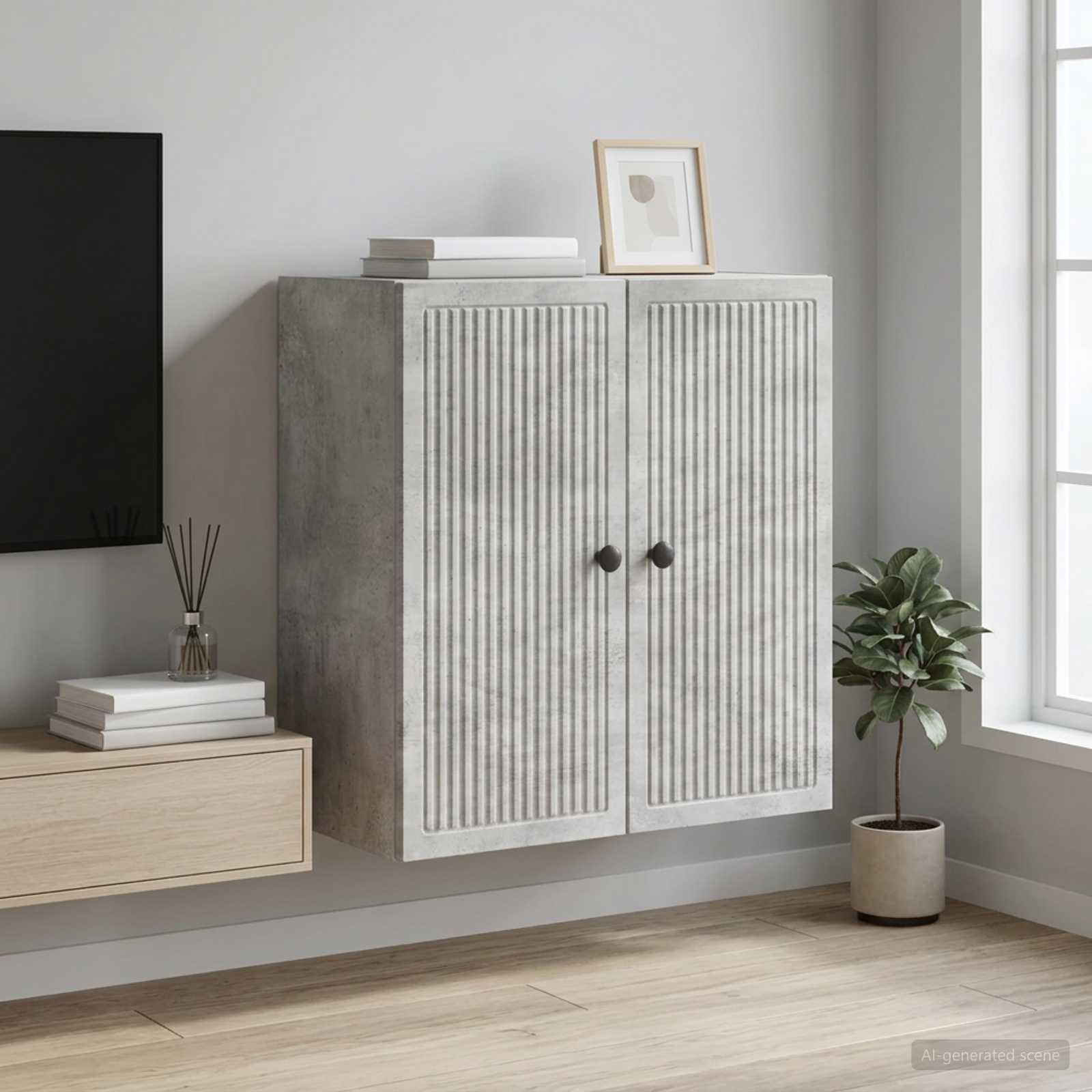 vidaXL Szafka ścienna Betonowy szary 59 x 31 x 60 cm