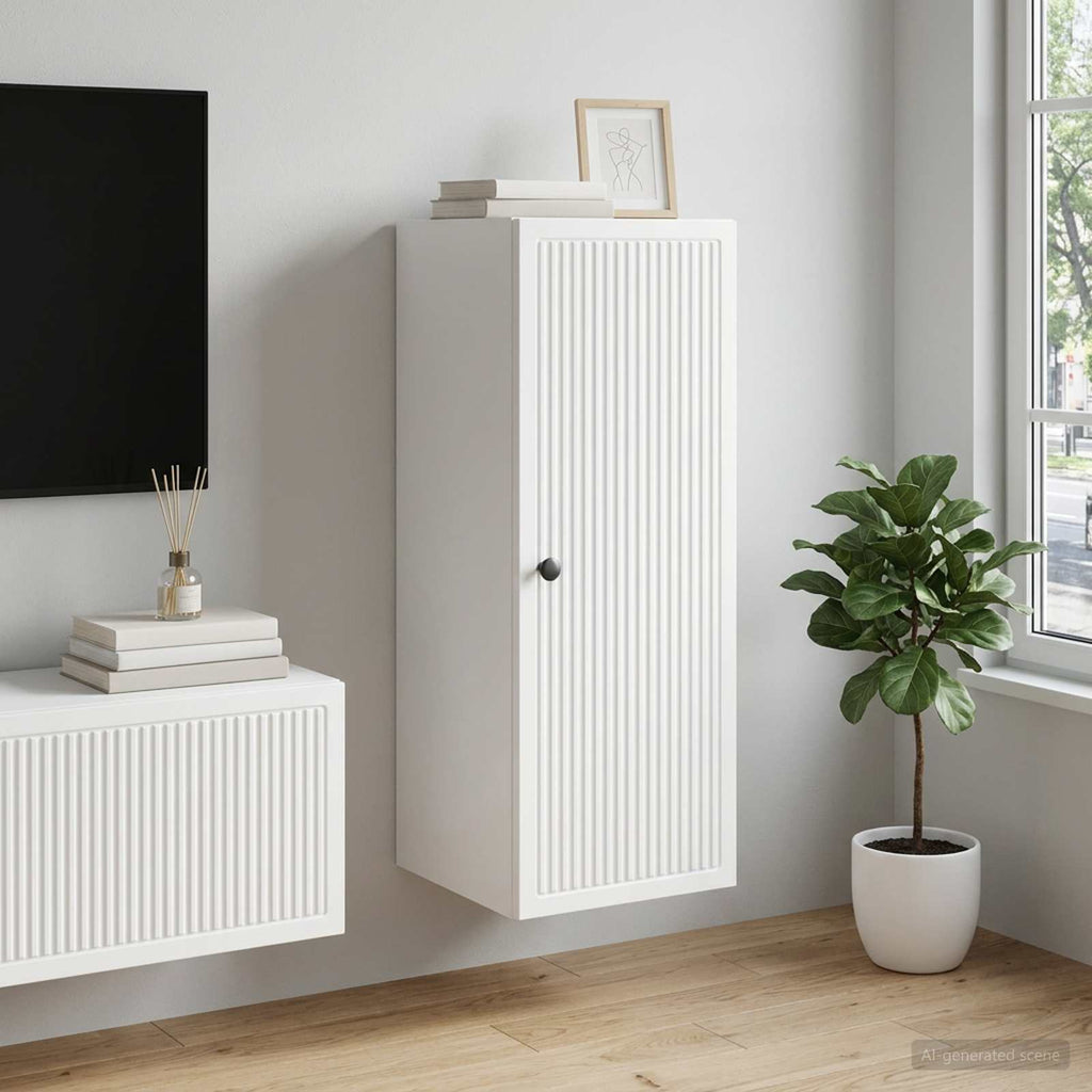vidaXL Szafka ścienna Biały 33 x 34,5 x 90 cm Drewno inżynieryjne