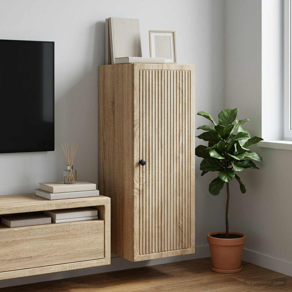vidaXL Szafka ścienna dąb Sonoma 33 x 34,5 x 90 cm Drewno inżynieryjne