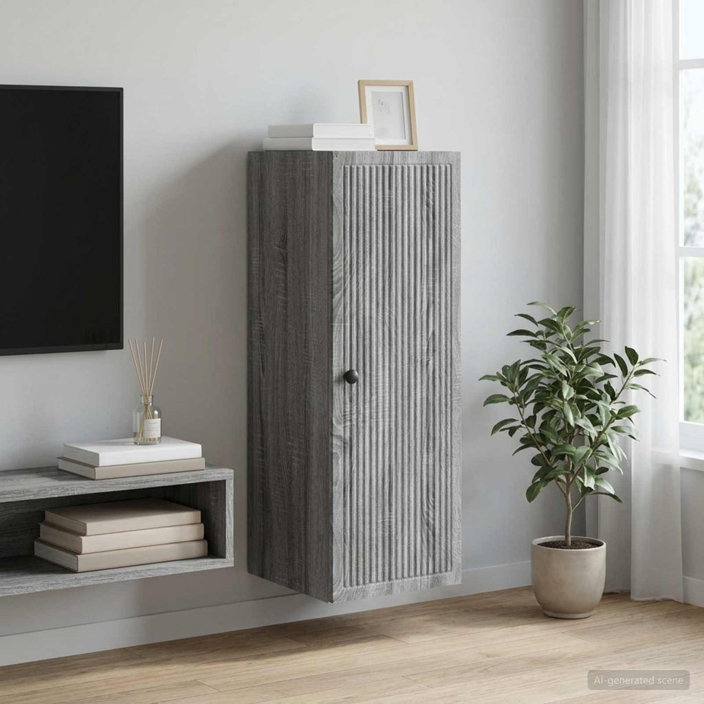 vidaXL Szafka ścienna Szary Sonoma 33 x 34,5 x 90 cm