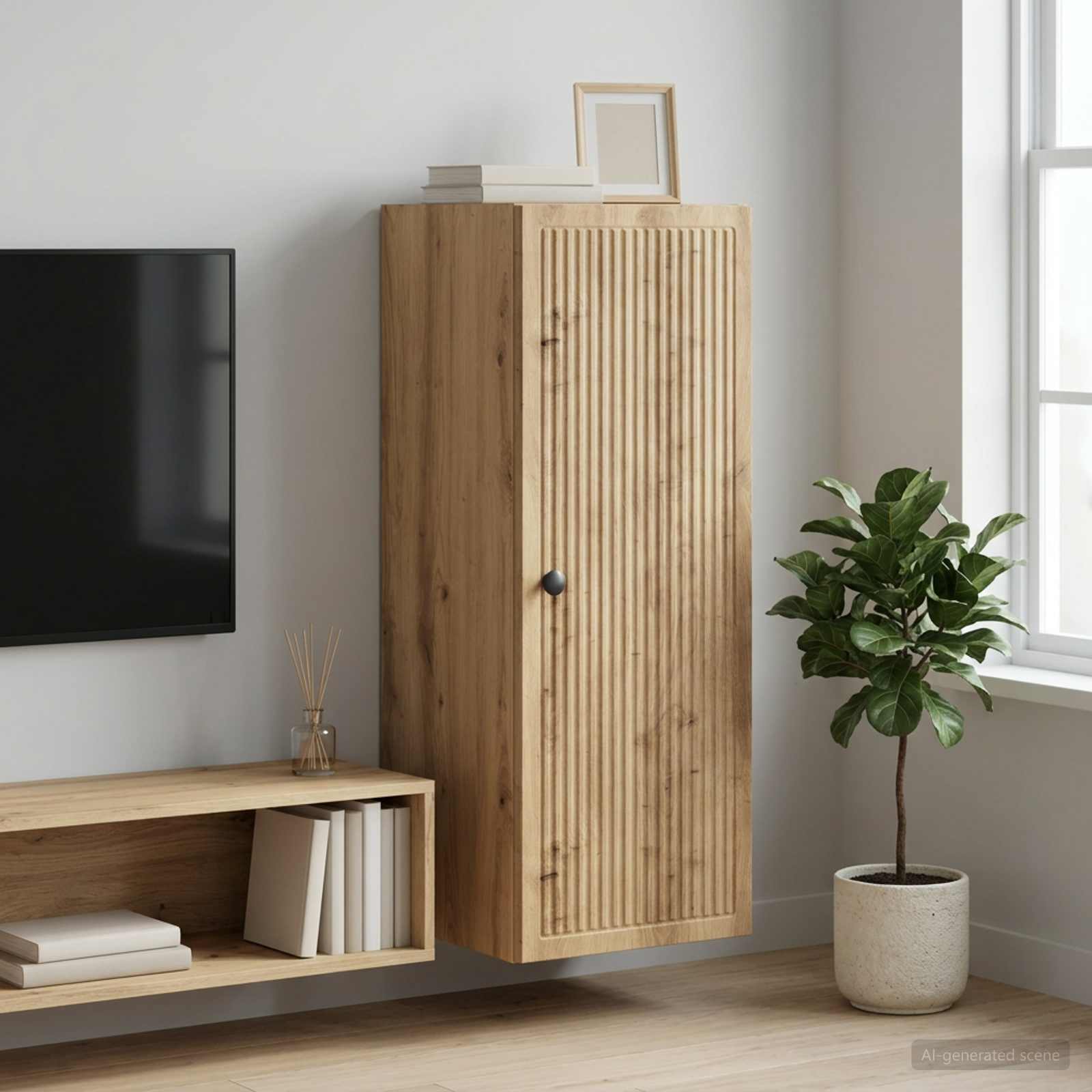 vidaXL Szafka ścienna 33 x 34,5 x 90 cm Drewno inżynieryjne