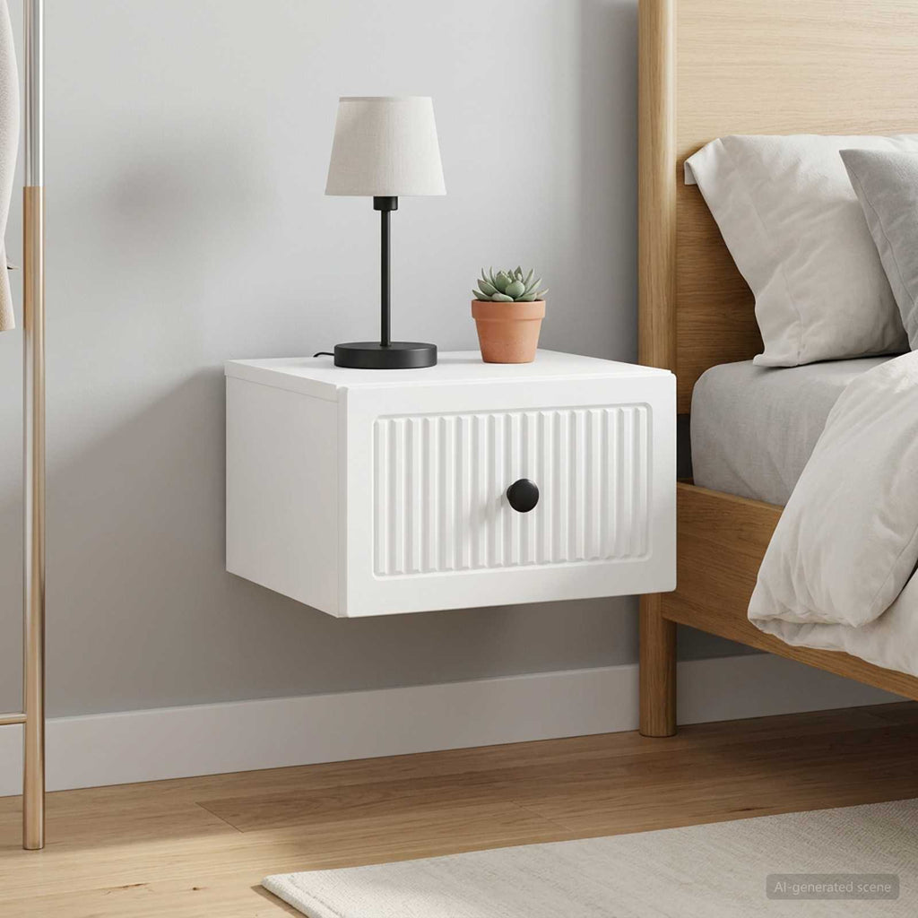 vidaXL Wisząca Szafka Nocna 2 szt. Biały 33 x 34,5 x 20 cm