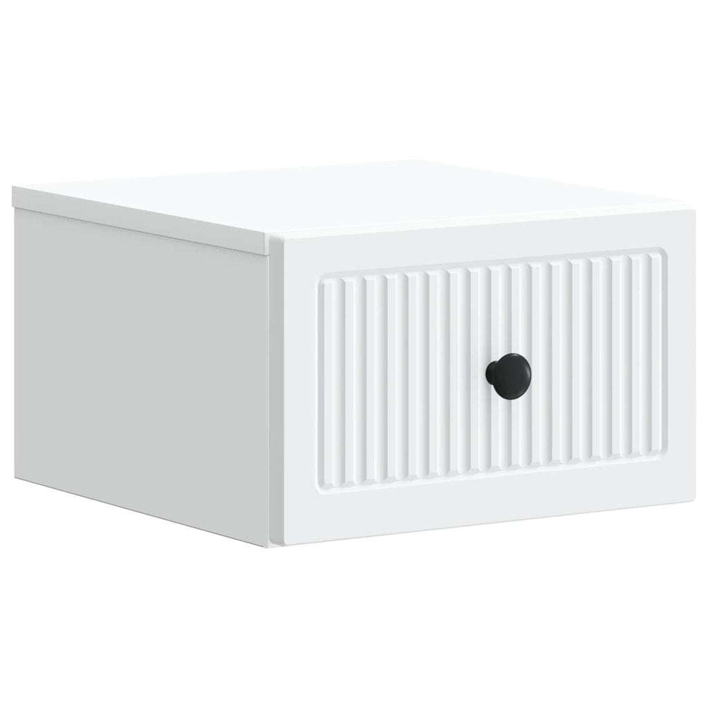 vidaXL Wisząca Szafka Nocna z szufladą 2 pcs Biały 33 x 34,5 x 20 cm