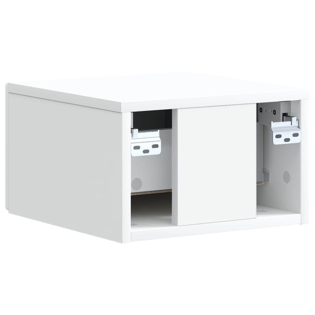 vidaXL Wisząca Szafka Nocna z szufladą 2 pcs Biały 33 x 34,5 x 20 cm