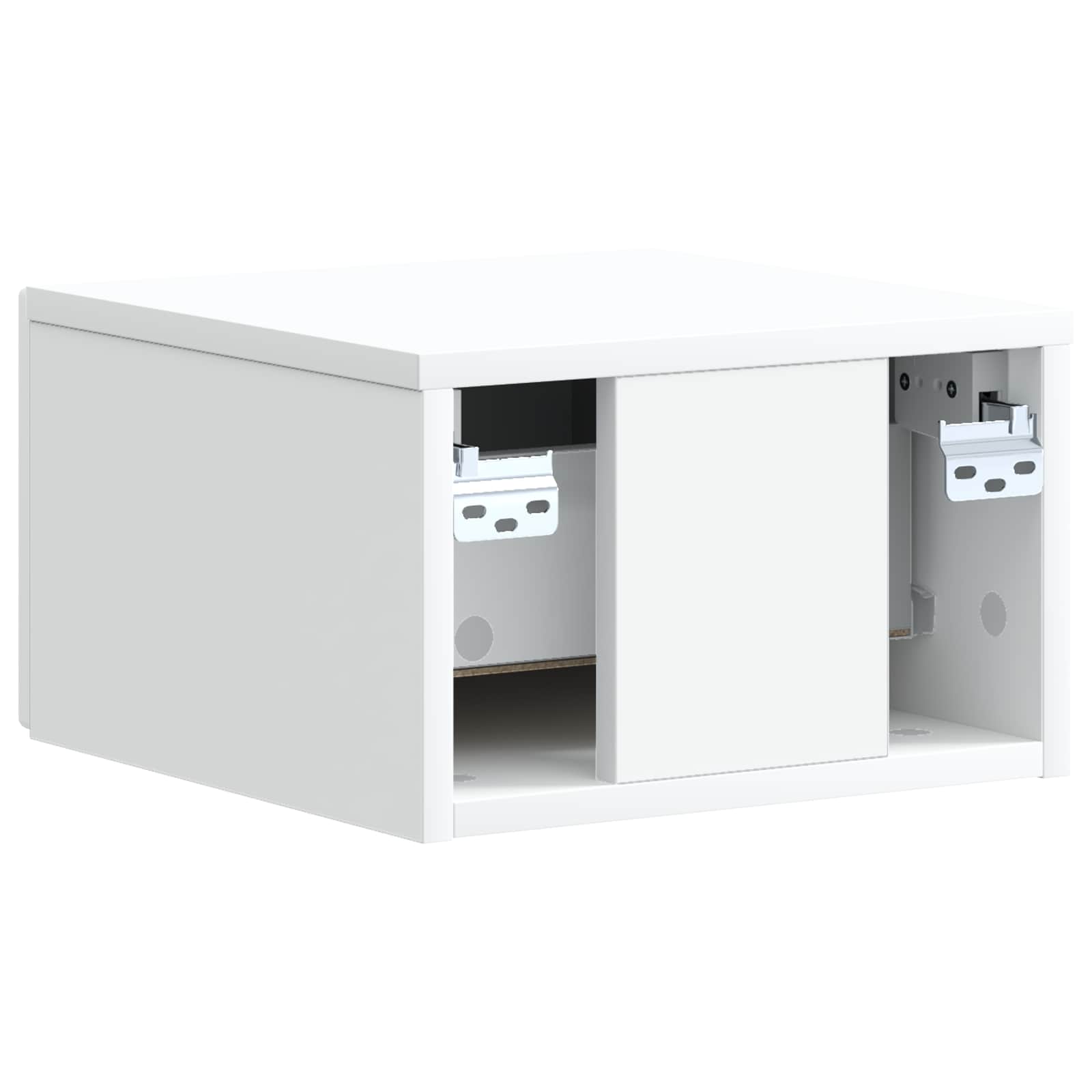 vidaXL Wisząca Szafka Nocna z szufladą 2 pcs Biały 33 x 34,5 x 20 cm