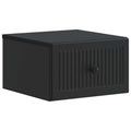 vidaXL Wisząca Szafka Nocna z szufladą Czarny 33 x 34,5 x 20 cm
