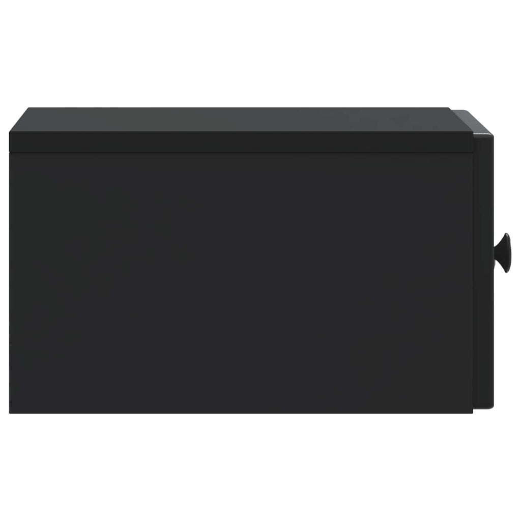 vidaXL Wisząca Szafka Nocna z szufladą Czarny 33 x 34,5 x 20 cm