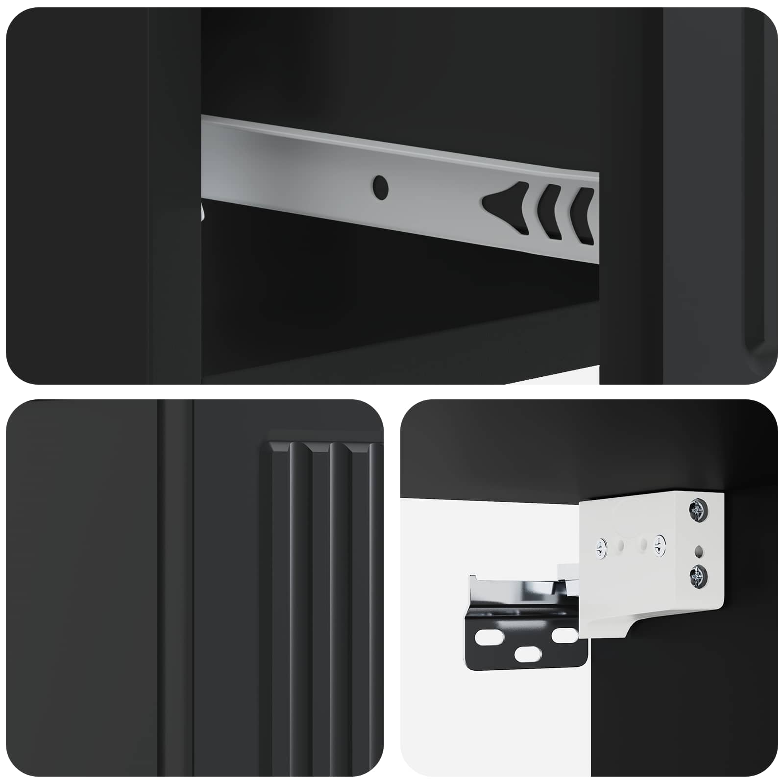 vidaXL Wisząca Szafka Nocna z szufladą 2 pcs Czarny 33 x 34,5 x 20 cm