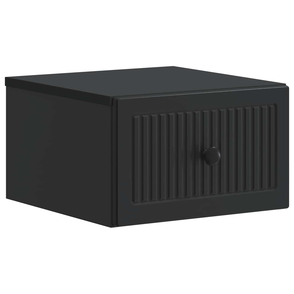 vidaXL Wisząca Szafka Nocna z szufladą 2 pcs Czarny 33 x 34,5 x 20 cm
