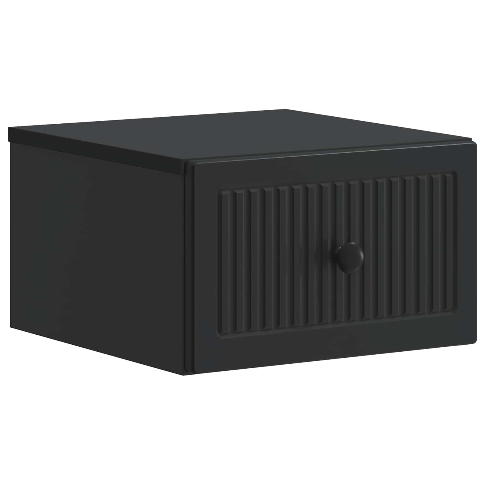 vidaXL Wisząca Szafka Nocna z szufladą 2 pcs Czarny 33 x 34,5 x 20 cm