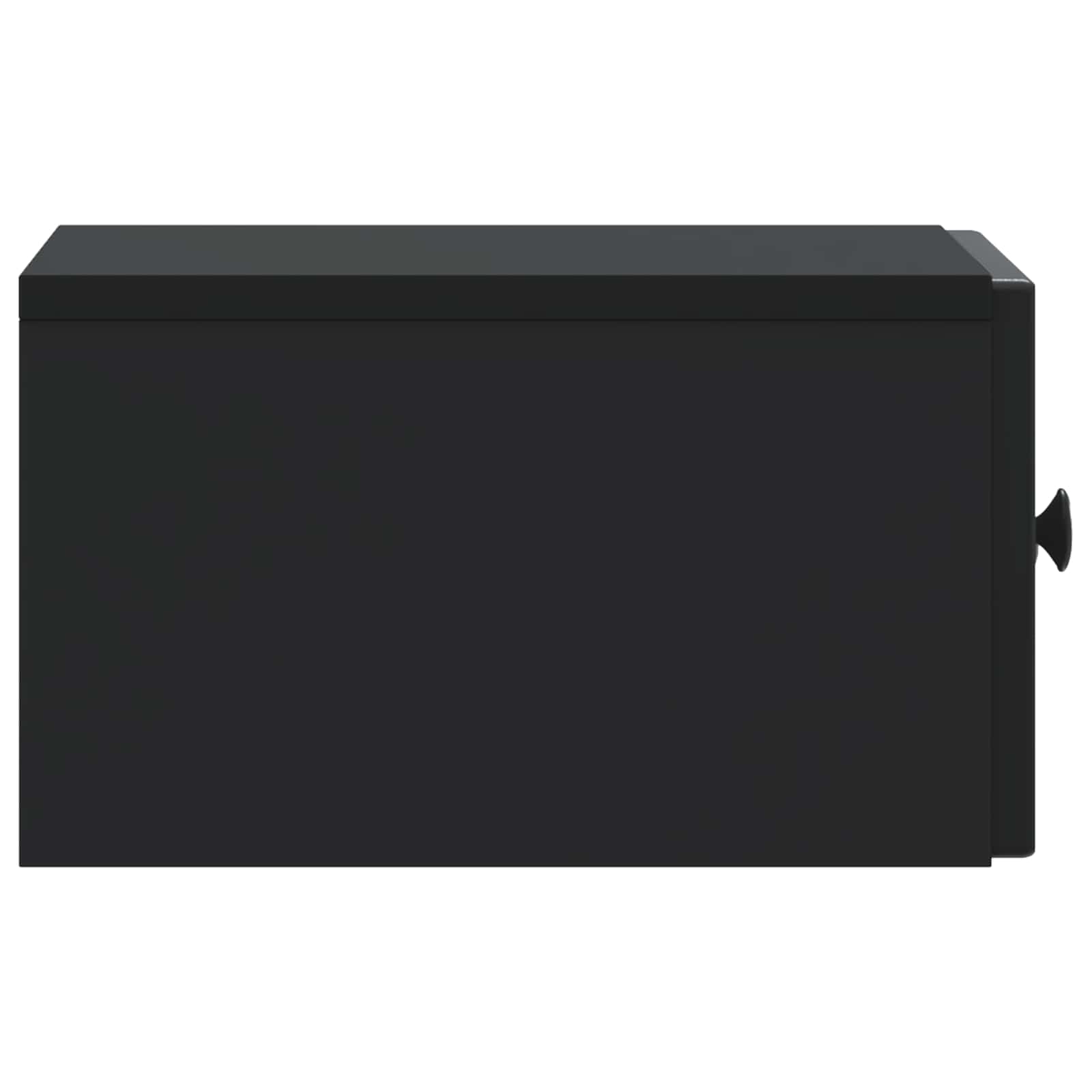 vidaXL Wisząca Szafka Nocna z szufladą 2 pcs Czarny 33 x 34,5 x 20 cm