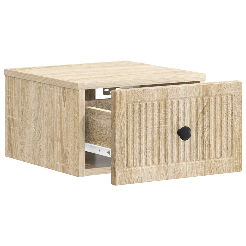 vidaXL Wisząca Szafka Nocna z szufladą dąb Sonoma 33 x 34,5 x 20 cm