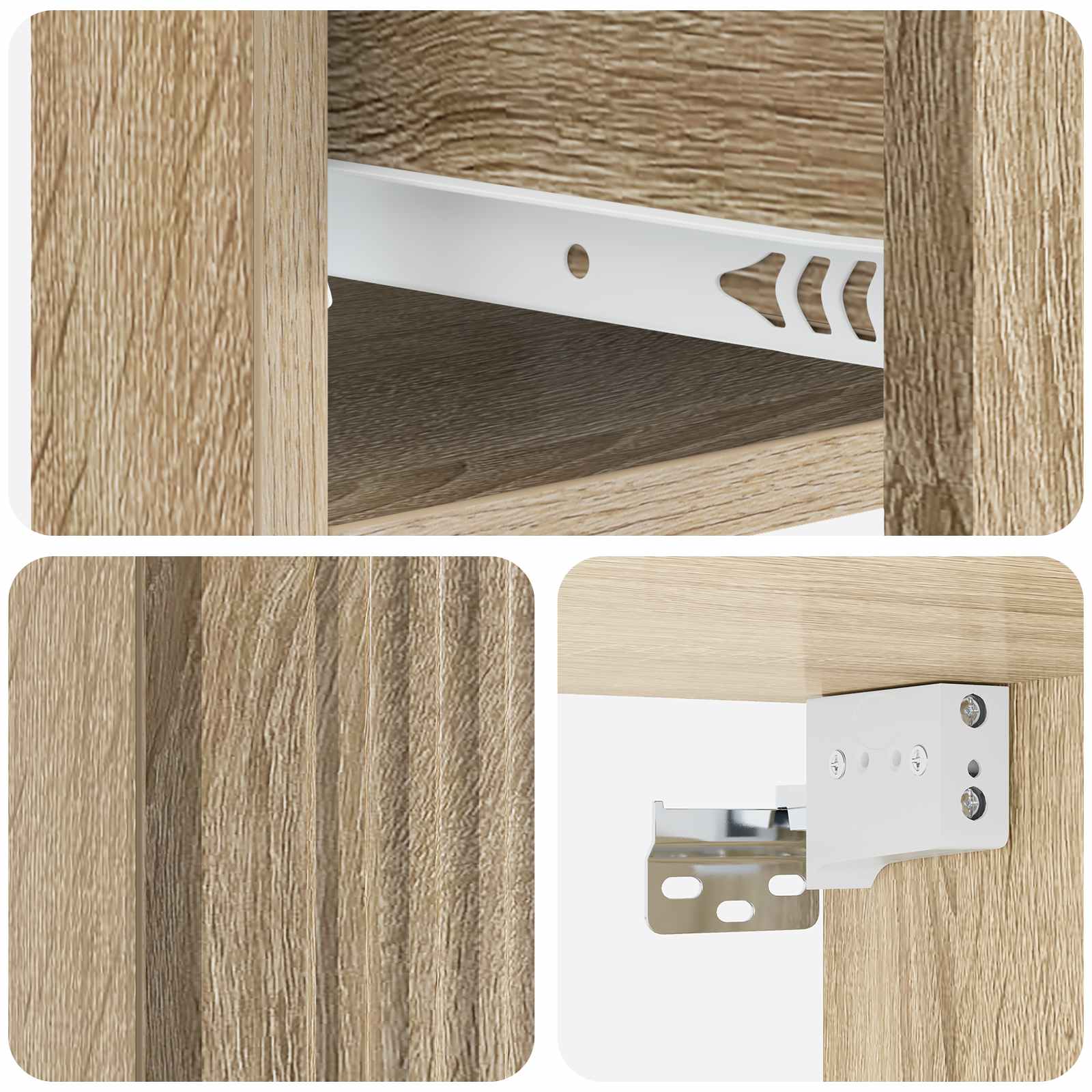 vidaXL Wisząca Szafka Nocna 2 pcs dąb Sonoma 33 x 34,5 x 20 cm