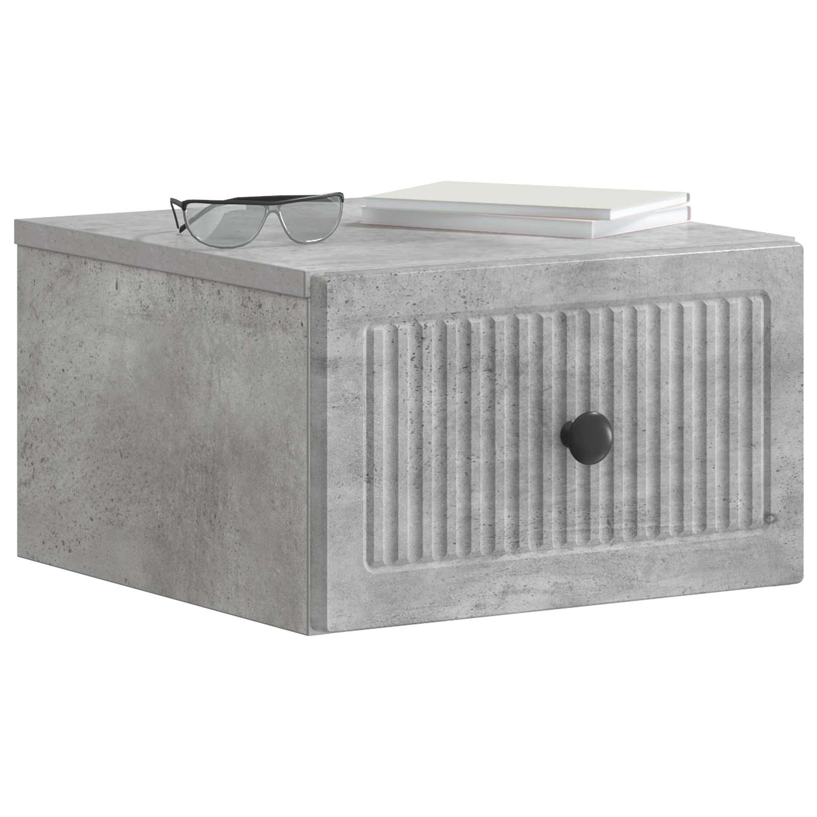 vidaXL Wisząca Szafka Nocna Betonowy szary 33 x 34,5 x 20 cm