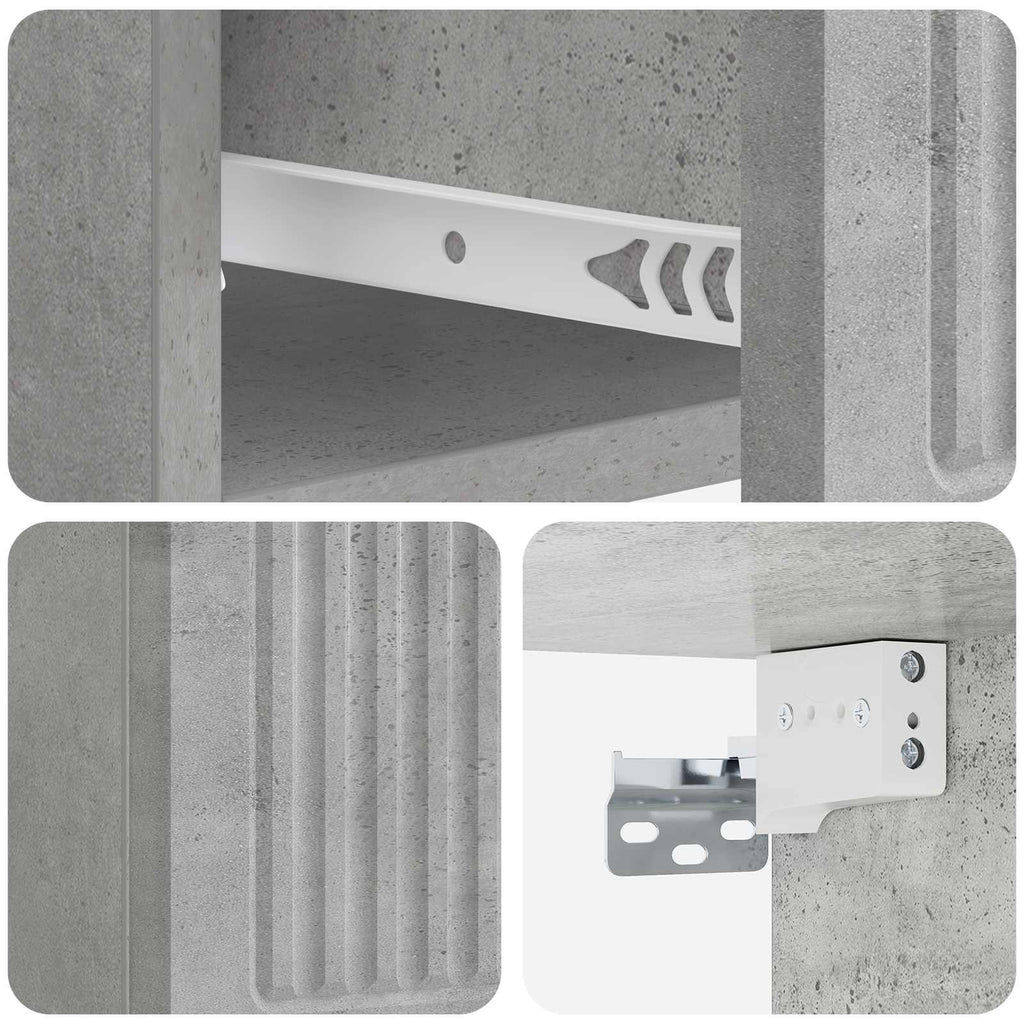 vidaXL Wisząca Szafka Nocna 2 pcs Betonowy szary 33 x 34,5 x 20 cm