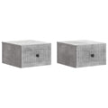 vidaXL Wisząca Szafka Nocna 2 pcs Betonowy szary 33 x 34,5 x 20 cm