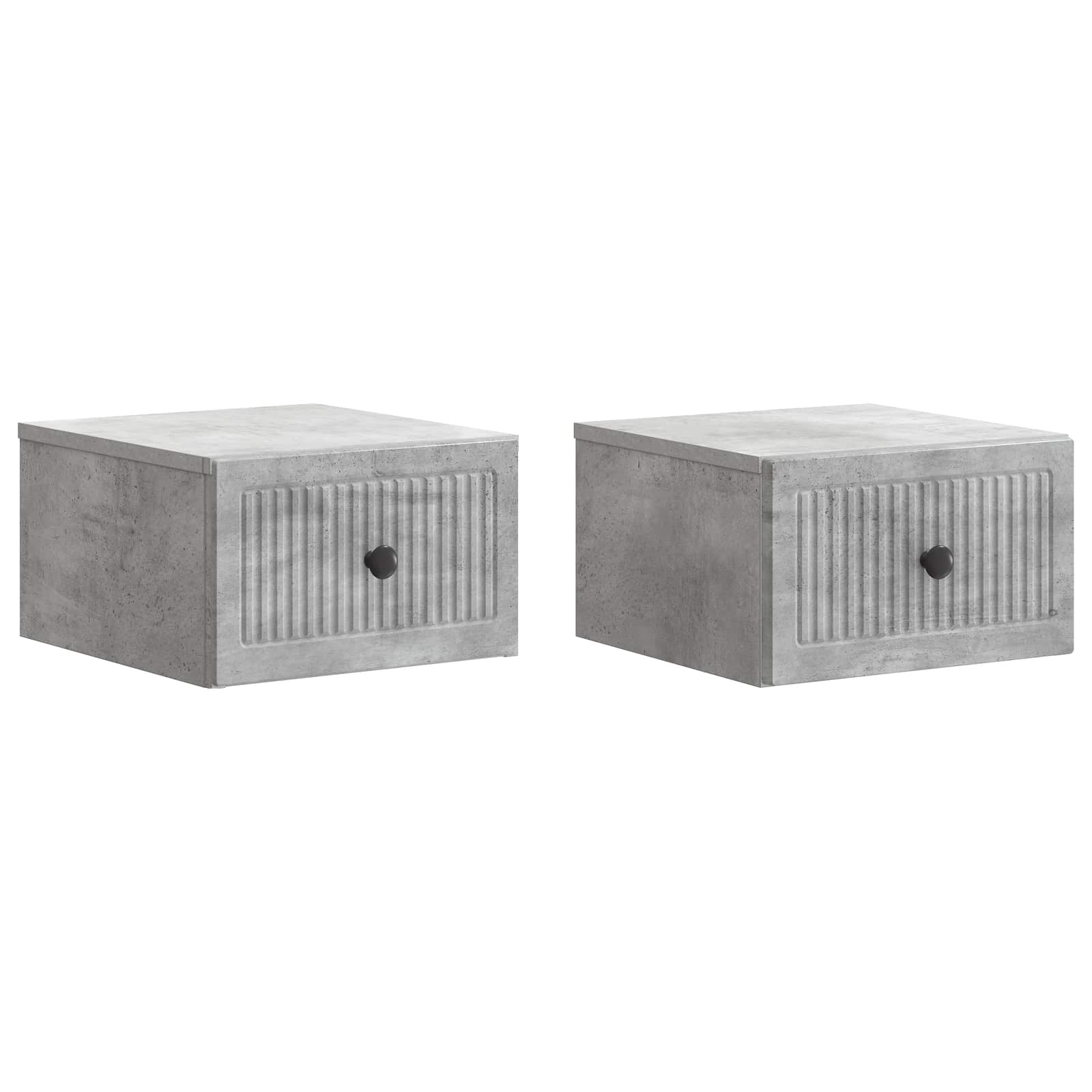 vidaXL Wisząca Szafka Nocna 2 pcs Betonowy szary 33 x 34,5 x 20 cm