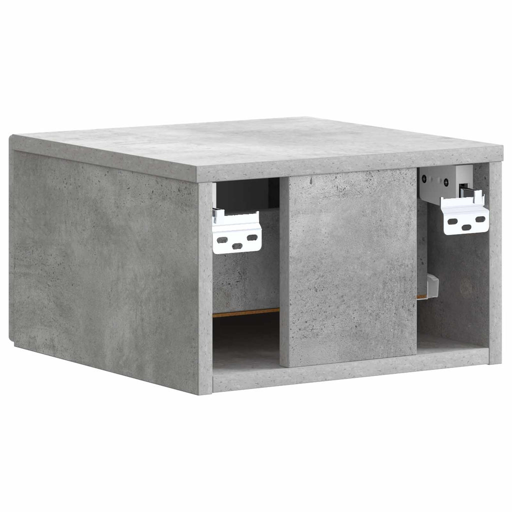 vidaXL Wisząca Szafka Nocna 2 pcs Betonowy szary 33 x 34,5 x 20 cm