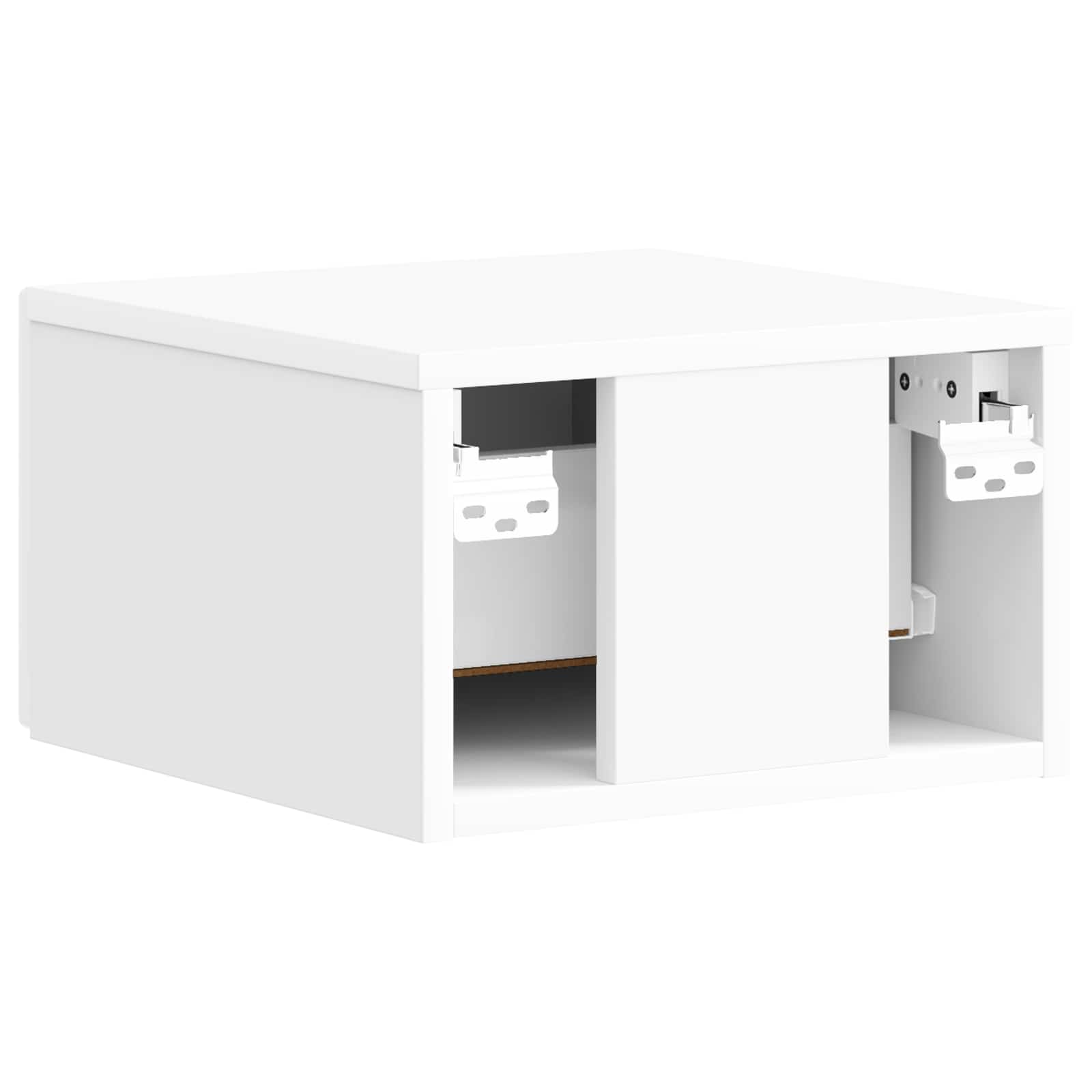 vidaXL Wisząca Szafka Nocna Biały wysoki połysk 33 x 34,5 x 20 cm