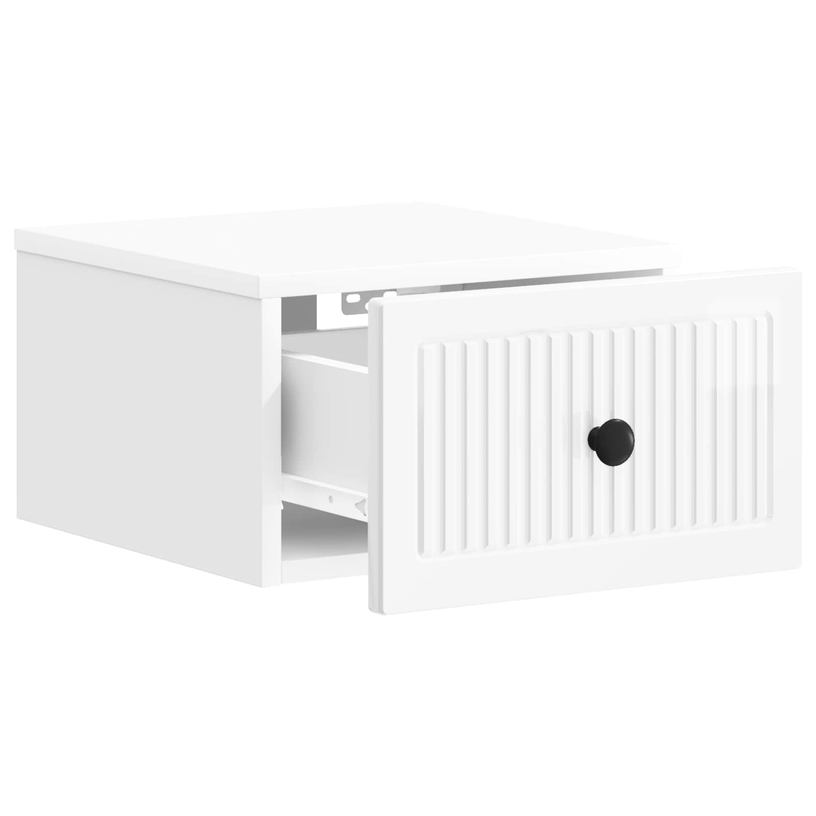 vidaXL Wisząca Szafka Nocna z szufladą 2 pcs Biały wysoki połysk
