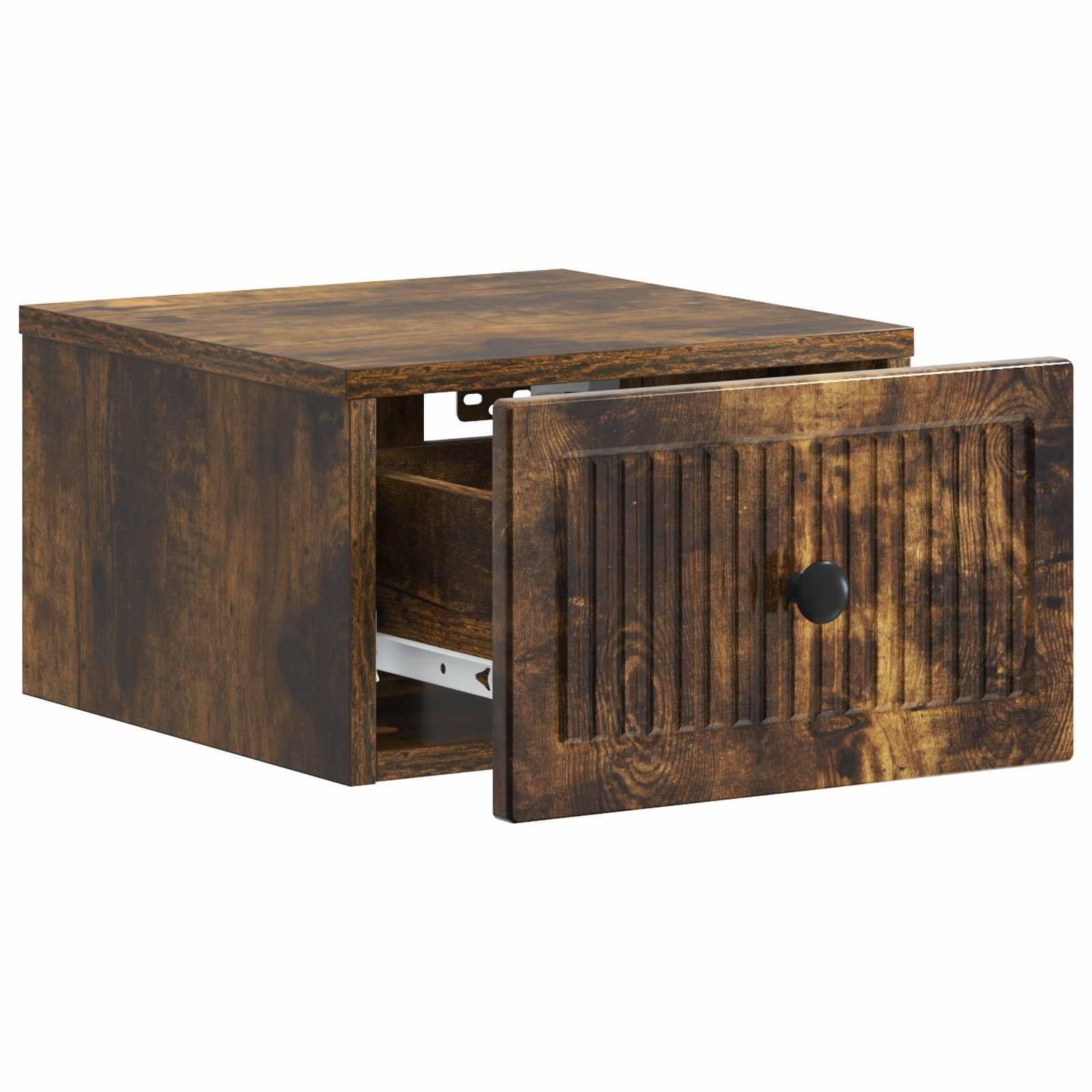 vidaXL Wisząca Szafka Nocna z szufladą Dąb wędzony 33 x 34,5 x 20 cm