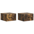 vidaXL Wisząca Szafka Nocna 2 pcs Dąb wędzony 33 x 34,5 x 20 cm