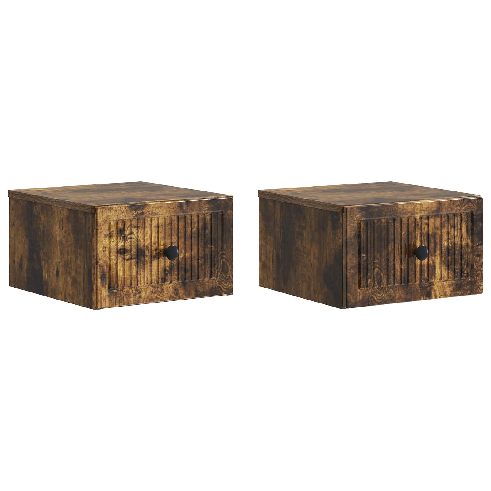 vidaXL Wisząca Szafka Nocna 2 pcs Dąb wędzony 33 x 34,5 x 20 cm
