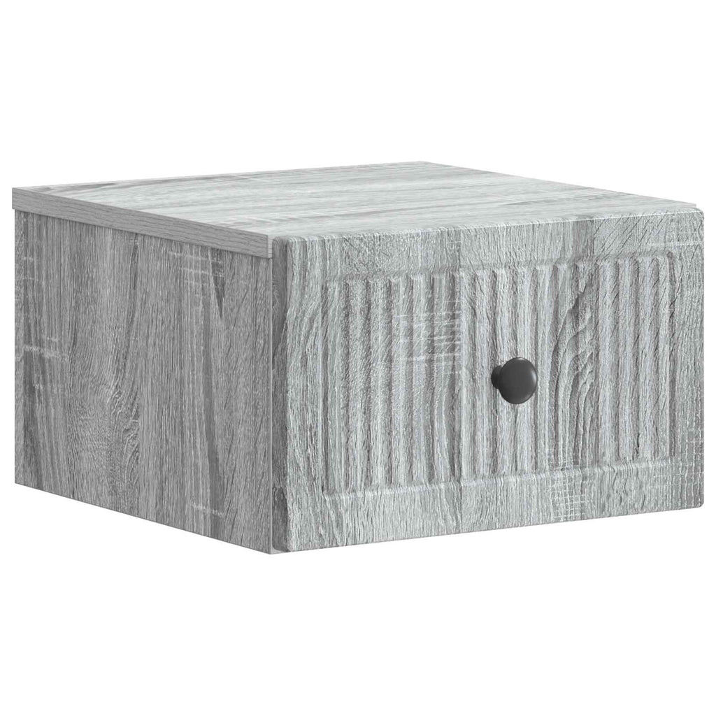 vidaXL Wisząca Szafka Nocna z szufladą Szary Sonoma 33 x 34,5 x 20 cm