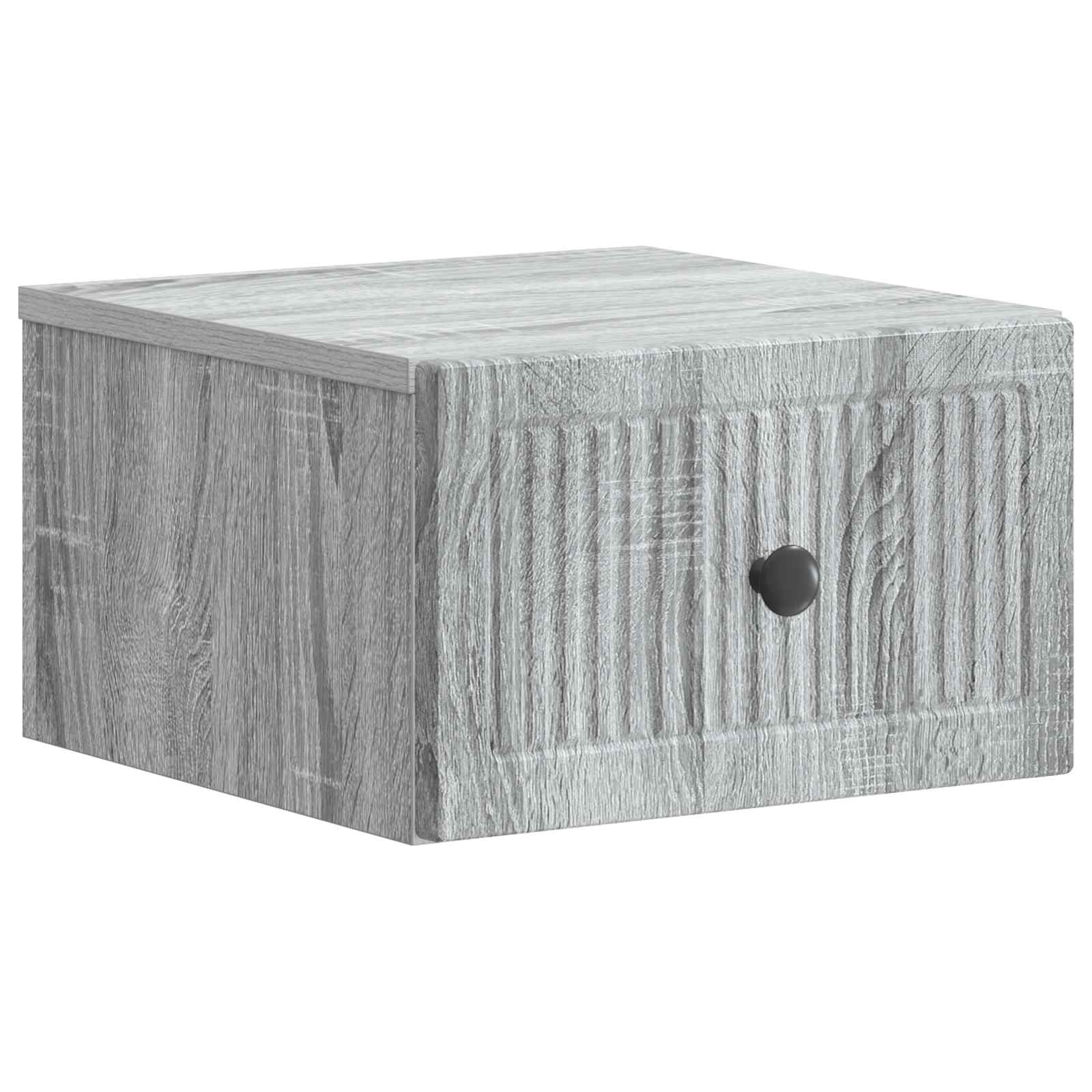 vidaXL Wisząca Szafka Nocna z szufladą Szary Sonoma 33 x 34,5 x 20 cm