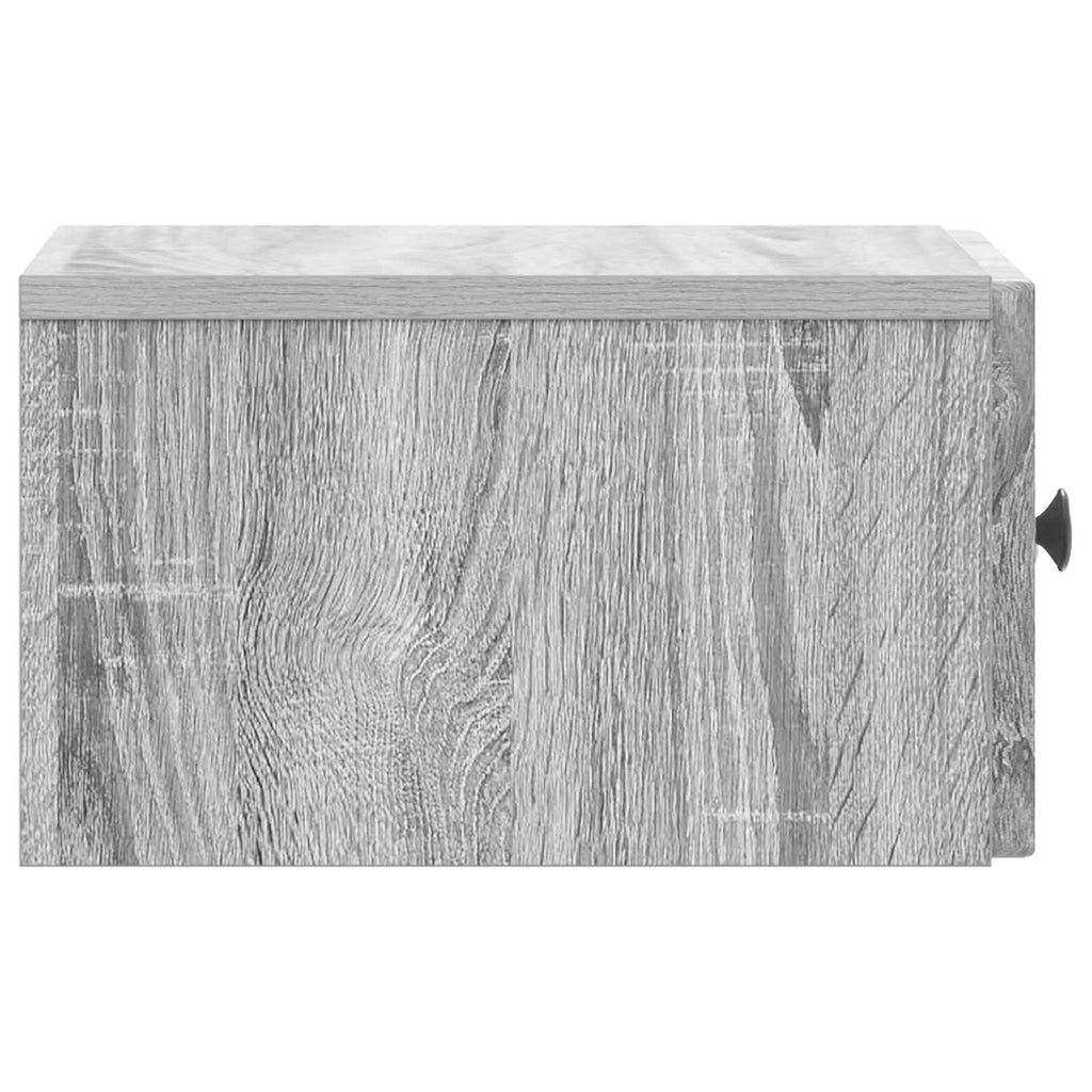 vidaXL Wisząca Szafka Nocna z szufladą Szary Sonoma 33 x 34,5 x 20 cm