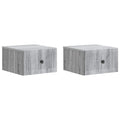 vidaXL Wisząca Szafka Nocna 2 pcs Szary Sonoma 33 x 34,5 x 20 cm